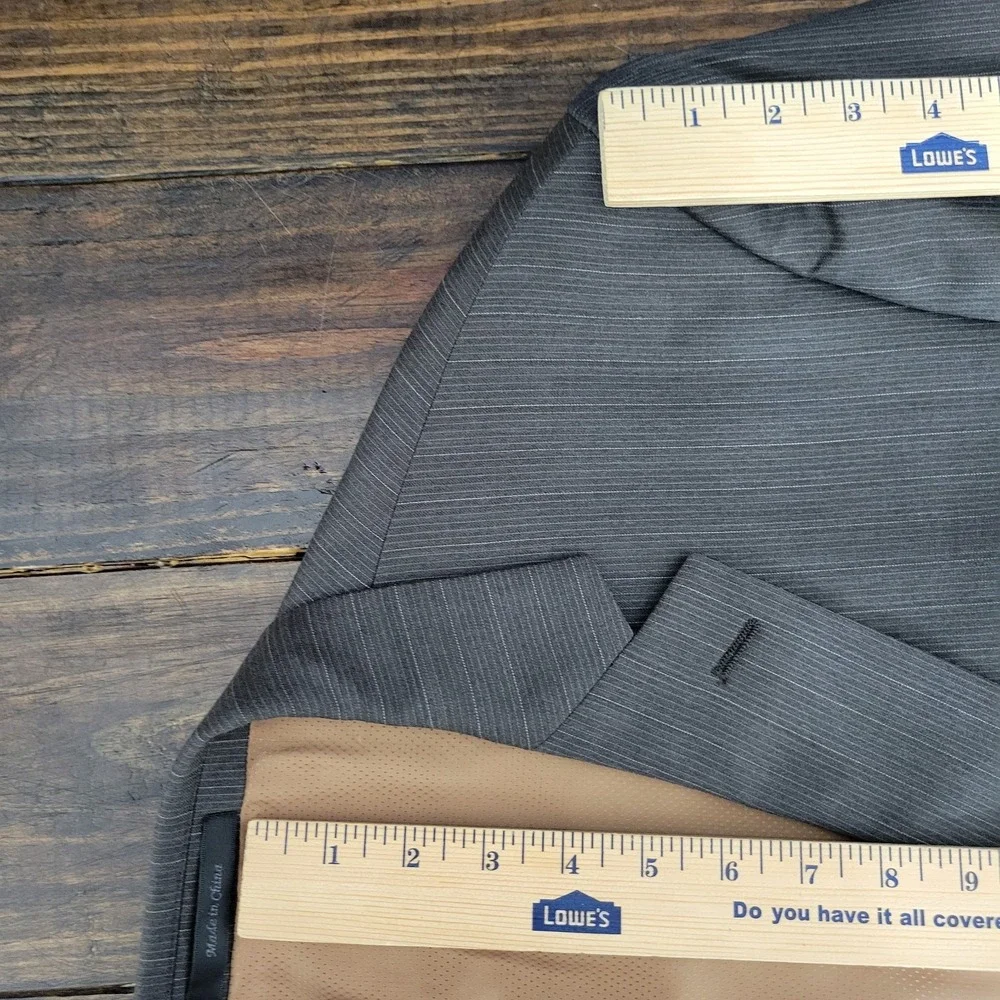 Michael Kors Men's Sport Coat Blazer Two‎ Button Olive Brown Striped Wool Sz 48L